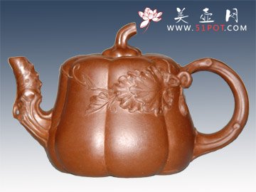 紫砂壶图片：南瓜 - 宜兴紫砂壶网
