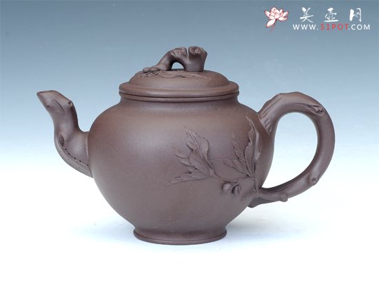 紫砂壶图片：桃报春壶 - 宜兴紫砂壶网