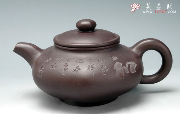 紫砂壶图片：六方仿鼓 - 宜兴紫砂壶网