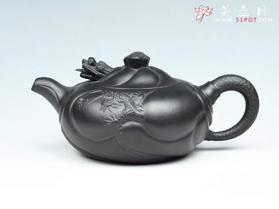 紫砂壶图片：鱼化龙 - 宜兴紫砂壶网