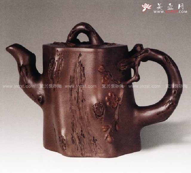 紫砂壶图片：梅花三弄壶 - 宜兴紫砂壶网