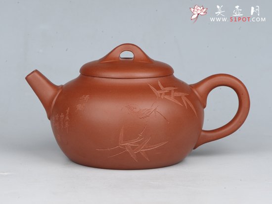紫砂壶图片：雅韵  容量：200cc  泥料：小红泥 - 宜兴紫砂壶网