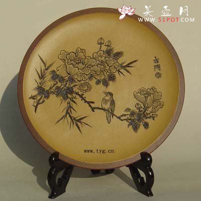 紫砂壶图片：紫砂小挂盘 - 宜兴紫砂壶网