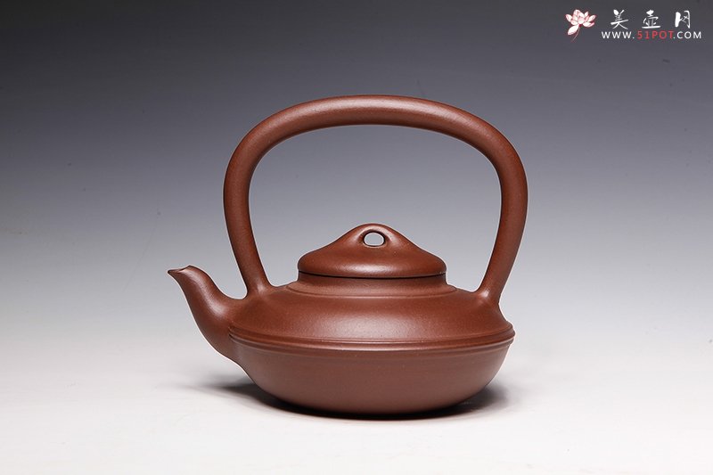 紫砂壶图片：线圆提梁 - 宜兴紫砂壶网