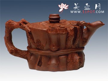 紫砂壶图片：束柴三友壶 - 宜兴紫砂壶网