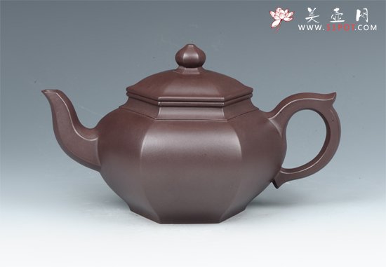 紫砂壶图片：六方笑樱 - 宜兴紫砂壶网