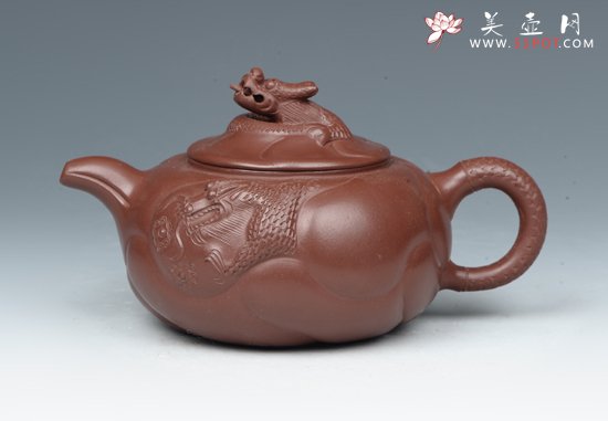 紫砂壶图片：鱼化龙 - 宜兴紫砂壶网