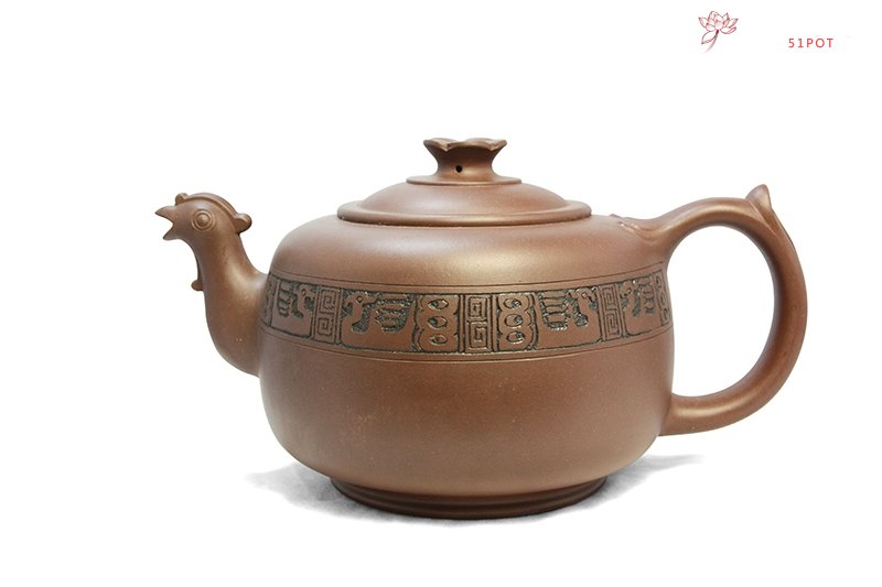 紫砂壶图片：孔雀茶壶 - 宜兴紫砂壶网