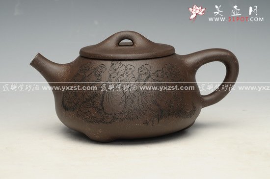 紫砂壶图片：十八罗汉 - 宜兴紫砂壶网