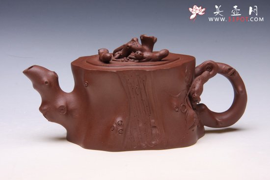 紫砂壶图片：松鼠梅庄壶 - 宜兴紫砂壶网