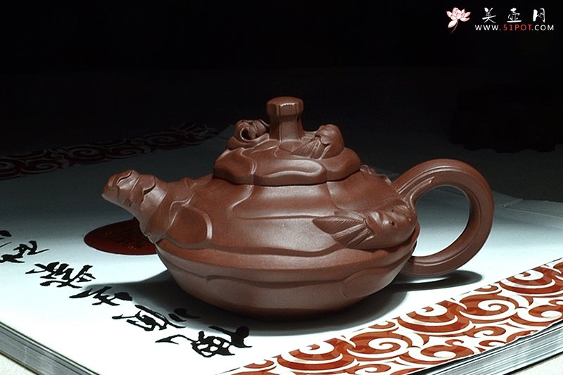 紫砂壶图片：小风卷葵 - 宜兴紫砂壶网