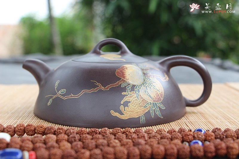 紫砂壶图片：福寿双全 - 宜兴紫砂壶网