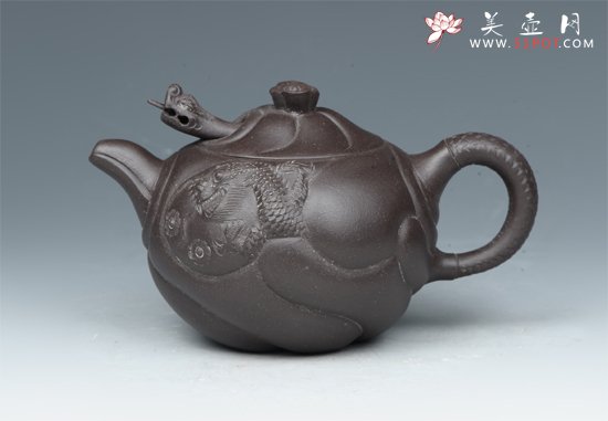 紫砂壶图片：鱼化龙 - 宜兴紫砂壶网