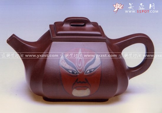紫砂壶图片：四方抽角 - 宜兴紫砂壶网