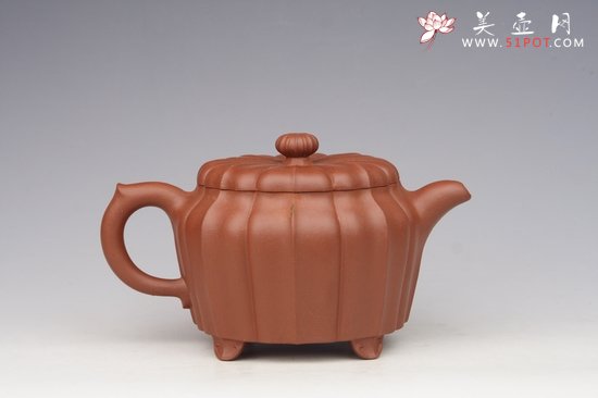 紫砂壶图片：八瓣菊花壶 - 宜兴紫砂壶网