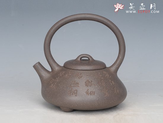 紫砂壶图片：曼生提梁 - 宜兴紫砂壶网