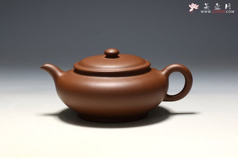 紫砂壶图片：扁灯壶 - 宜兴紫砂壶网