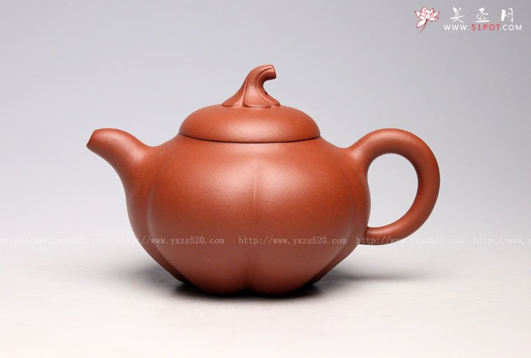 紫砂壶图片：《南瓜》泥料：降坡泥  容量160cc - 宜兴紫砂壶网