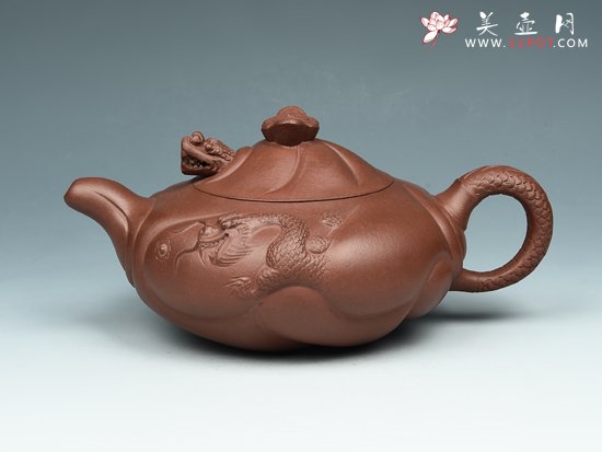 紫砂壶图片：鱼化龙壶 - 宜兴紫砂壶网