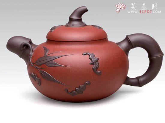 紫砂壶图片：茄段祝福  泥料：原矿清水泥  容量：350CC - 宜兴紫砂壶网