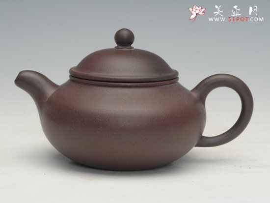 紫砂壶图片：扁潘壶 - 宜兴紫砂壶网