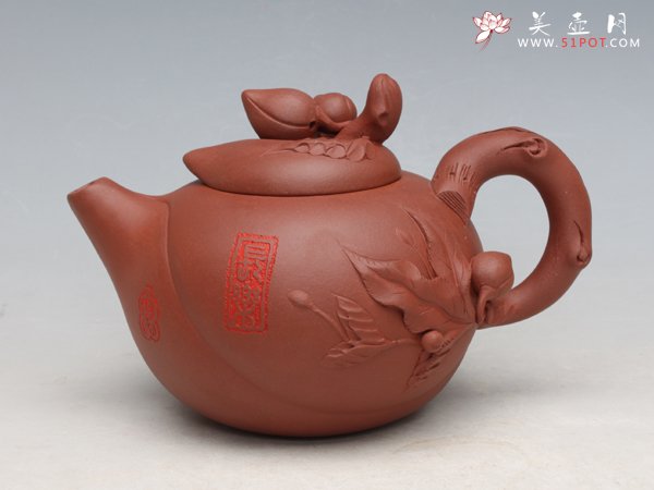 紫砂壶图片：寿桃 - 宜兴紫砂壶网