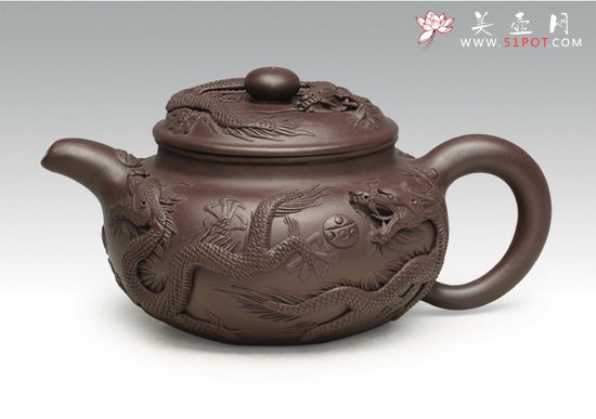 紫砂壶图片：仿古五龙 副本 拷贝 - 宜兴紫砂壶网