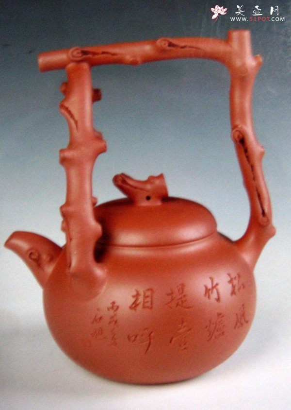 紫砂壶图片：东坡提梁 - 宜兴紫砂壶网