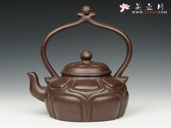 紫砂壶图片：葵花提梁 - 宜兴紫砂壶网