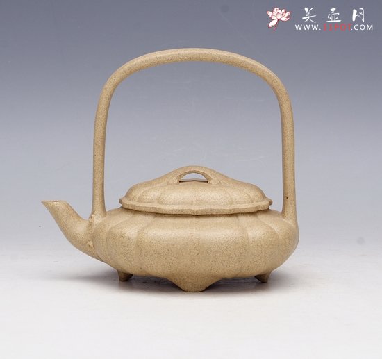 紫砂壶图片：菱花提梁 - 宜兴紫砂壶网