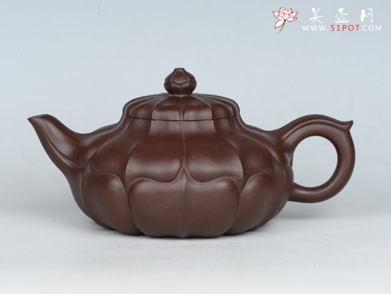 紫砂壶图片：菱花    泥料：老紫泥 - 宜兴紫砂壶网