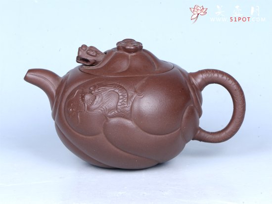 紫砂壶图片：鱼化龙 - 宜兴紫砂壶网