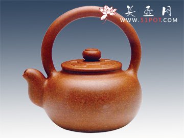 紫砂壶图片：菱花提梁 - 宜兴紫砂壶网