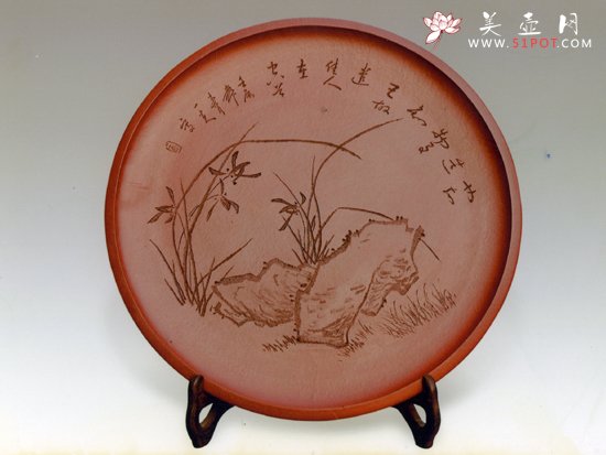 紫砂壶图片：挂盘  泥料：清水泥 - 宜兴紫砂壶网