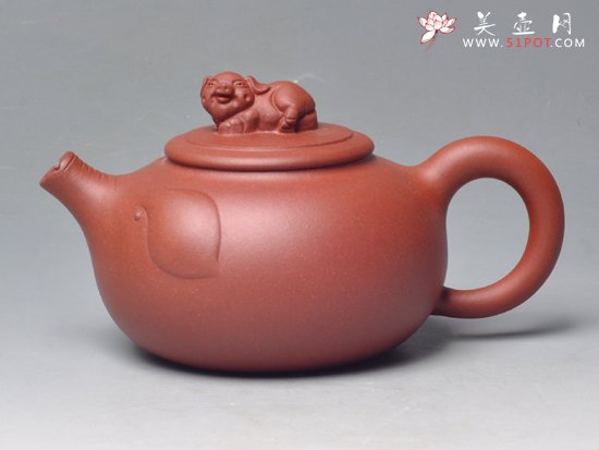 紫砂壶图片：富贵猪（清水泥）2... - 宜兴紫砂壶网