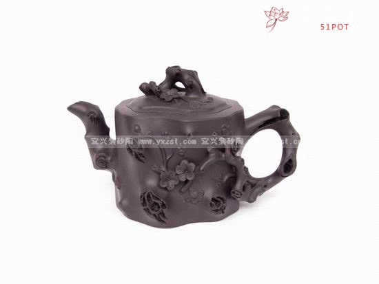 紫砂壶图片：黑梅桩 - 宜兴紫砂壶网