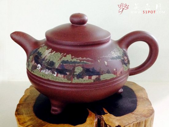 紫砂壶图片：云脚山水 - 宜兴紫砂壶网