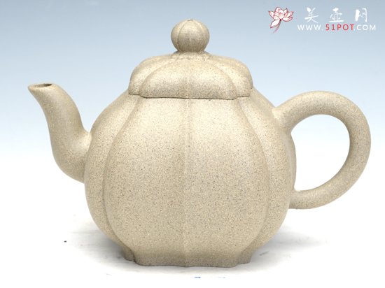 紫砂壶图片：四方菱花  泥料：青灰泥 - 宜兴紫砂壶网