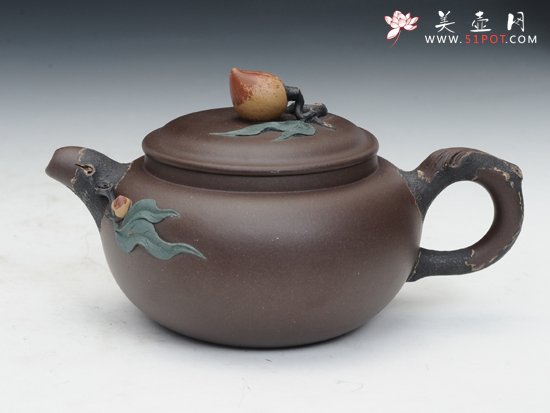 紫砂壶图片：寿桃 - 宜兴紫砂壶网
