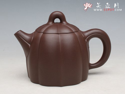 紫砂壶图片：菱花秦权 - 宜兴紫砂壶网