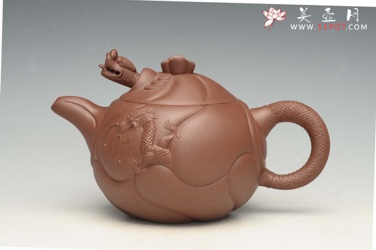 紫砂壶图片：鱼化龙 - 宜兴紫砂壶网