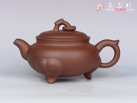 紫砂壶图片：三脚鼎 - 宜兴紫砂壶网