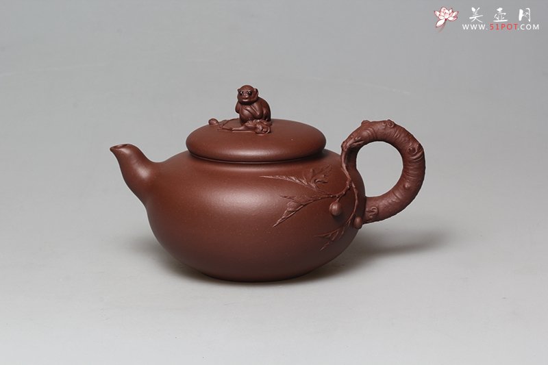 紫砂壶图片：金猴献寿 - 宜兴紫砂壶网