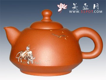 紫砂壶图片：牧童 - 宜兴紫砂壶网