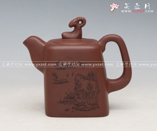 紫砂壶图片：羚羊壶 - 宜兴紫砂壶网