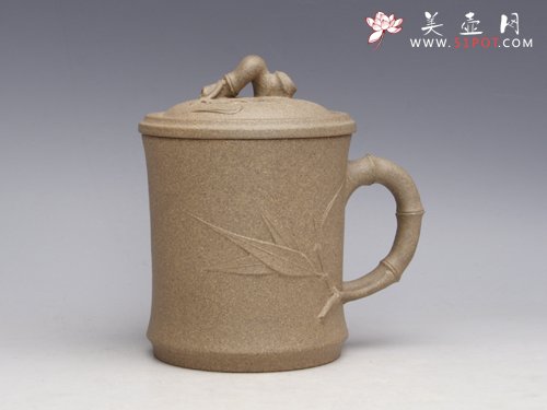 紫砂壶图片： 竹节盖杯  泥料... - 宜兴紫砂壶网