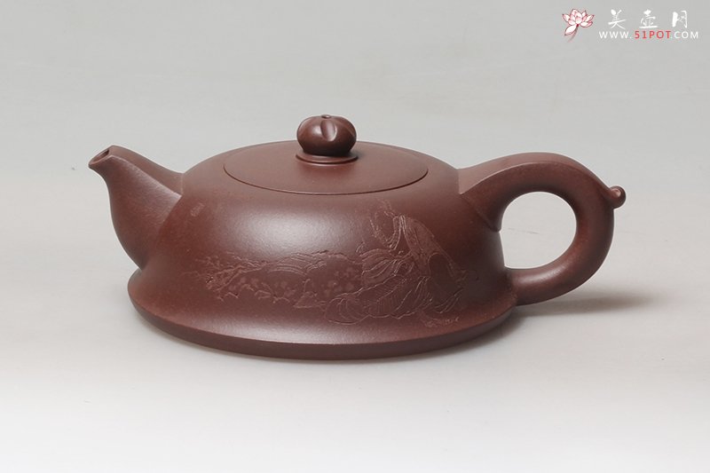 紫砂壶图片：半月（紫泥） - 宜兴紫砂壶网