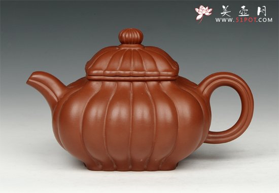 紫砂壶图片：筋囊朱泥传炉 - 宜兴紫砂壶网