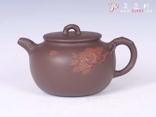 紫砂壶图片：花开富贵 - 宜兴紫砂壶网