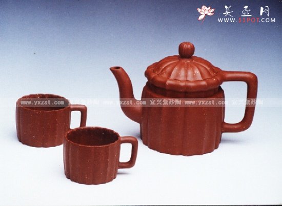 紫砂壶图片：菱花套壶 - 宜兴紫砂壶网